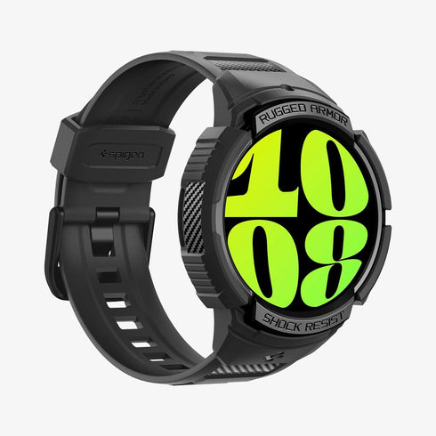 ACS06488 - Galaxy Watch 6 Classic (47mm) Case Rugged Armor Pro in black showing the front